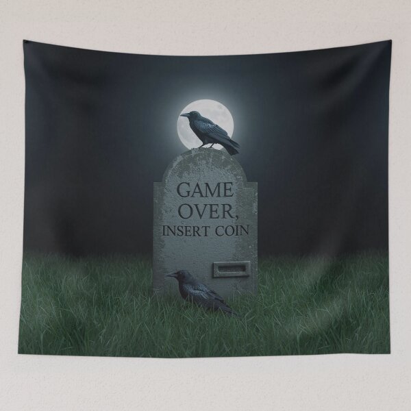 Item preview, Game Over, Insert Coin Grave  designed and sold by PurrfectWhisper.