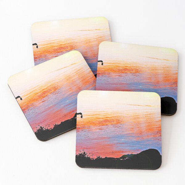 Item preview, Boys Fishing at Sunset on a Summer Evening, Silhouettes designed and sold by AMacGPhilly.