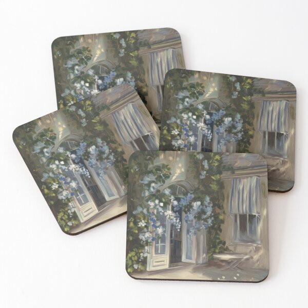 Item preview, French Courtyard Doorway Painting | Provence Style Wall Art designed and sold by CARRAANN.