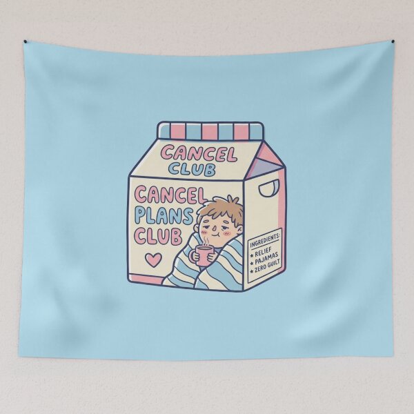 Item preview, Cancel Plans Club Cozy Introvert Funny Comfort Design designed and sold by Quiet Mode Studio.