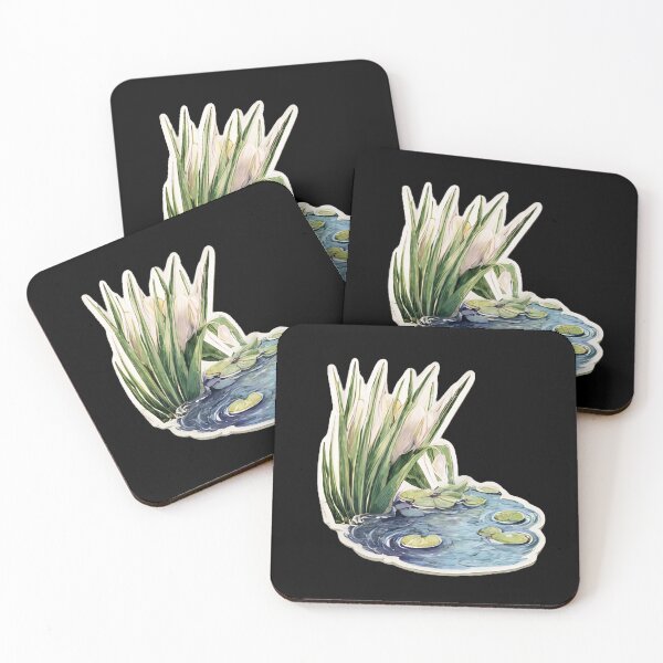 Item preview, Serene Water Lily Pond Watercolor designed and sold by kndzxf.