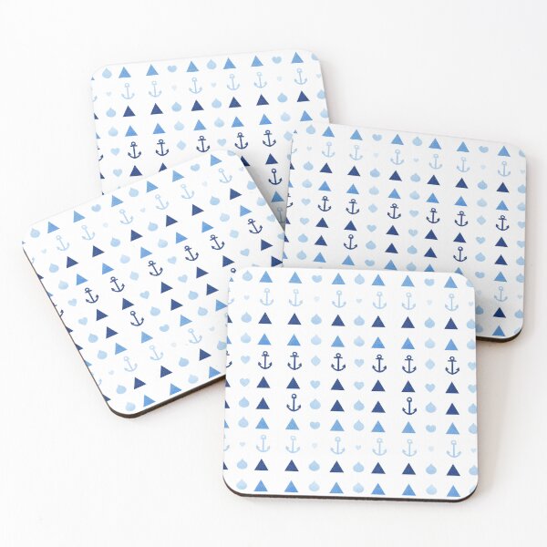 Item preview, Blue Geometric Anchor and Sailboat Pattern designed and sold by Piotrek0001.