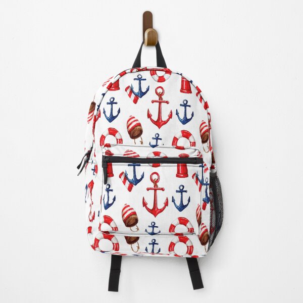 Item preview, Red Lighthouse and Life Ring Nautical Pattern designed and sold by Piotrek0001.