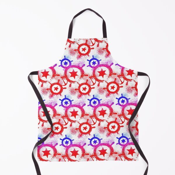 Item preview, Grunge Red and Blue Ship Wheel Pattern designed and sold by Piotrek0001.