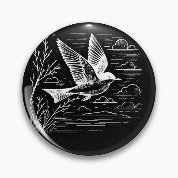 Item preview, Eastern Kingbird Line Art Birdwatcher designed and sold by Ali-printshop.