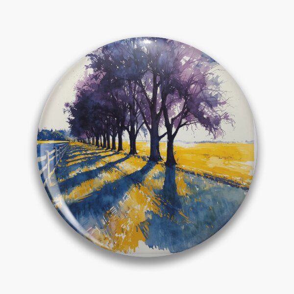 Item preview, Shadow Dance — Purple Tree Watercolor Landscape designed and sold by Darcy'sArtfortheHeart.