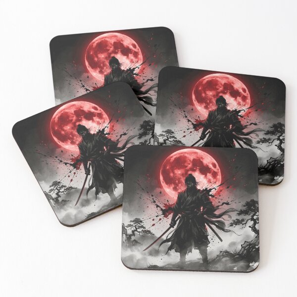Item preview, Blood Moon Berserk - Dual Katana Samurai Warrior designed and sold by MouradStudio.