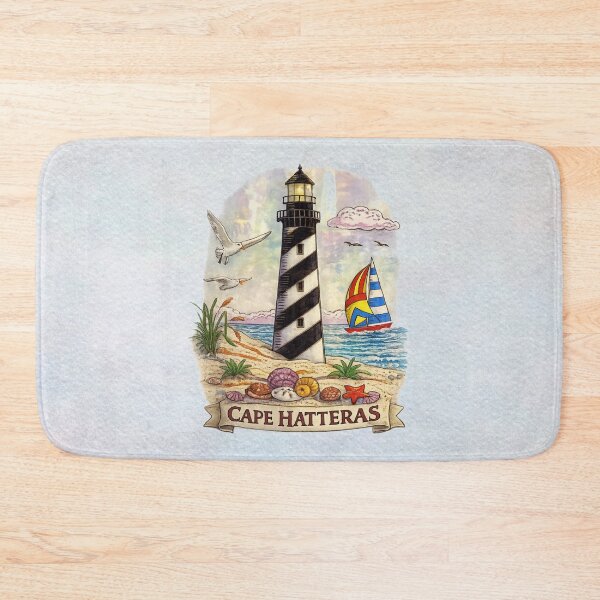 Item preview, Cape Hatteras Lighthouse – North Carolina Coastal Nautical Illustration designed and sold by MysticOzzy.