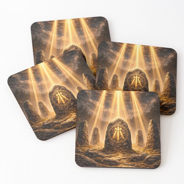 Item preview, The ancient stones awaken — bathed in divine golden light from the heavens. designed and sold by MythicPortals.