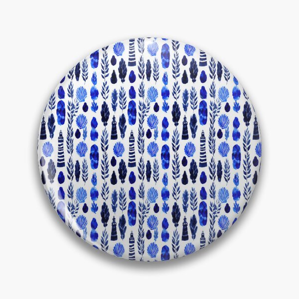 Item preview, Navy Blue Abstract Coastal Elements Pattern designed and sold by Piotrek0001.