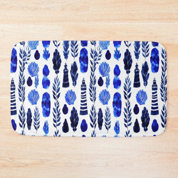 Item preview, Navy Blue Abstract Coastal Elements Pattern designed and sold by Piotrek0001.