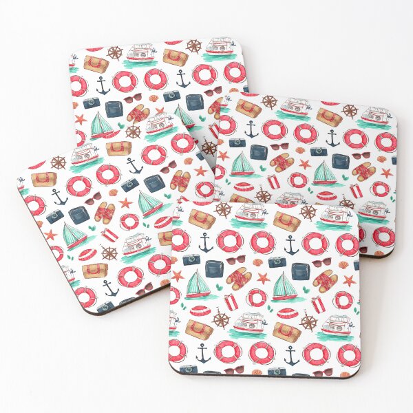 Item preview, Summer Beach Vacation Watercolor Pattern designed and sold by Piotrek0001.