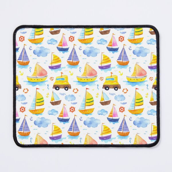 Item preview, Pastel Watercolor Sailboat Pattern designed and sold by Piotrek0001.