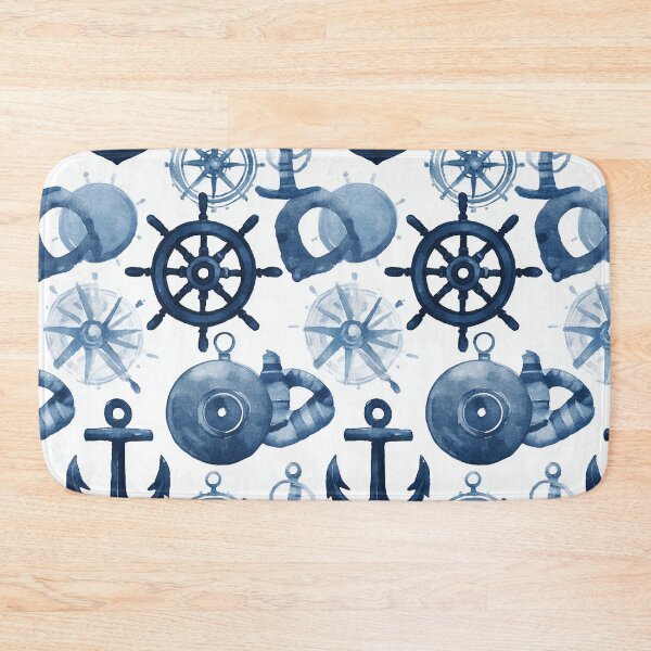 Item preview, Dark Blue Nautical Instrument Pattern designed and sold by Piotrek0001.