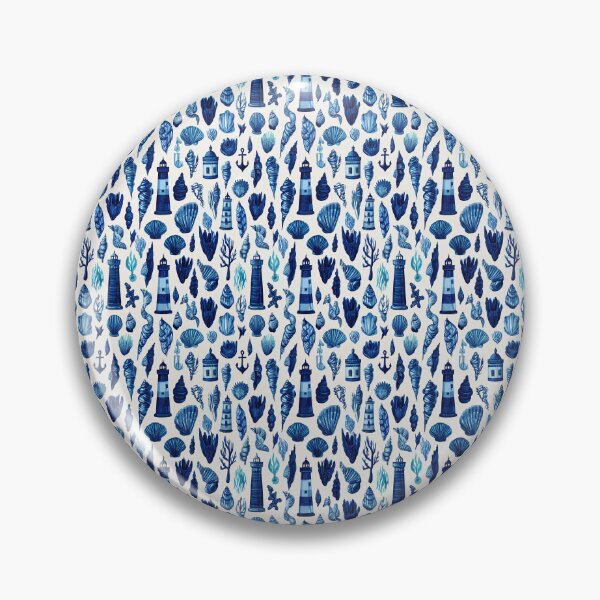 Item preview, Dense Blue Coastal Elements Pattern designed and sold by Piotrek0001.