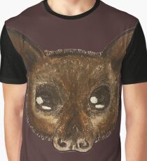 Red Flying Fox Bat Drawing. Graphic T-Shirt