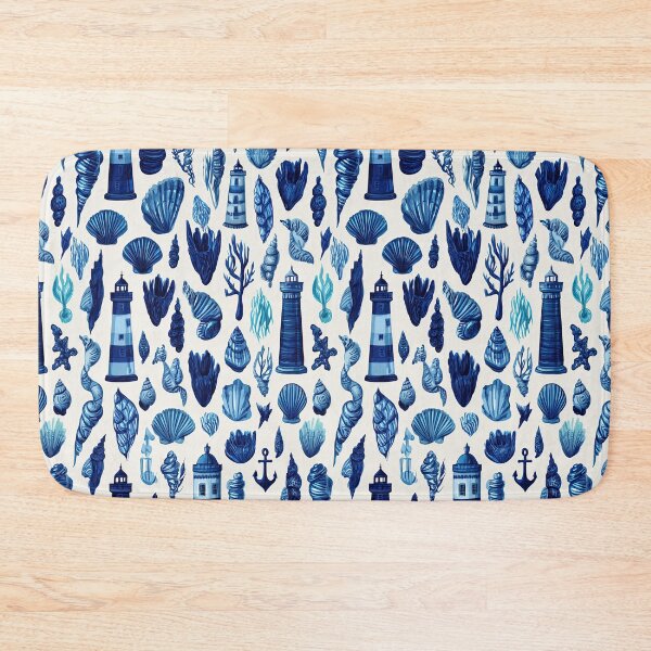 Item preview, Dense Blue Coastal Elements Pattern designed and sold by Piotrek0001.