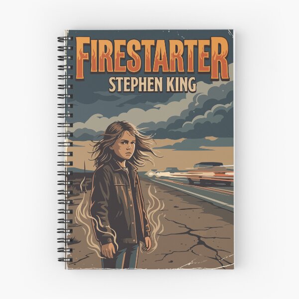 Item preview, "Firestarter" Retro Book Cover Stephen King designed and sold by tigrootiger.