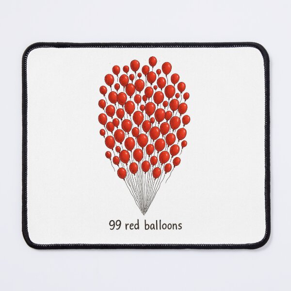 Item preview, 99 Red Balloons Floating Sky Illustration – Retro Pop Art Inspired by 99 Luftballons – Minimalist Aesthetic Wall Art designed and sold by Donsean22.