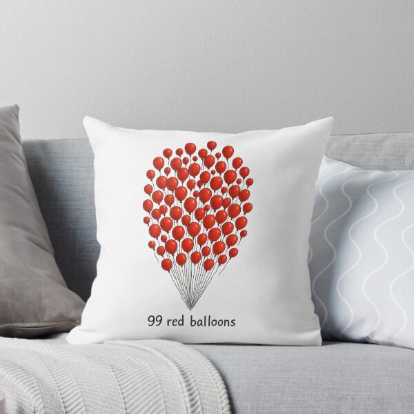 Item preview, 99 Red Balloons Floating Sky Illustration – Retro Pop Art Inspired by 99 Luftballons – Minimalist Aesthetic Wall Art designed and sold by Donsean22.