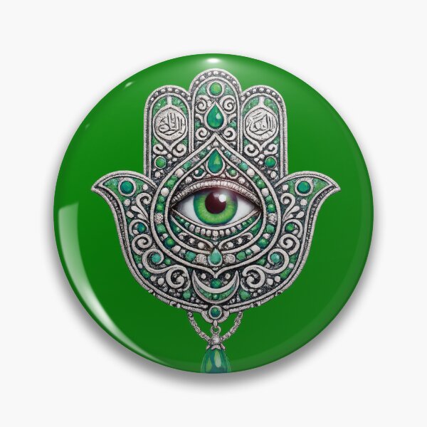 Item preview, Symbol: The khamsa - Hand of Fatima - Emerald green! designed and sold by Alan-David.