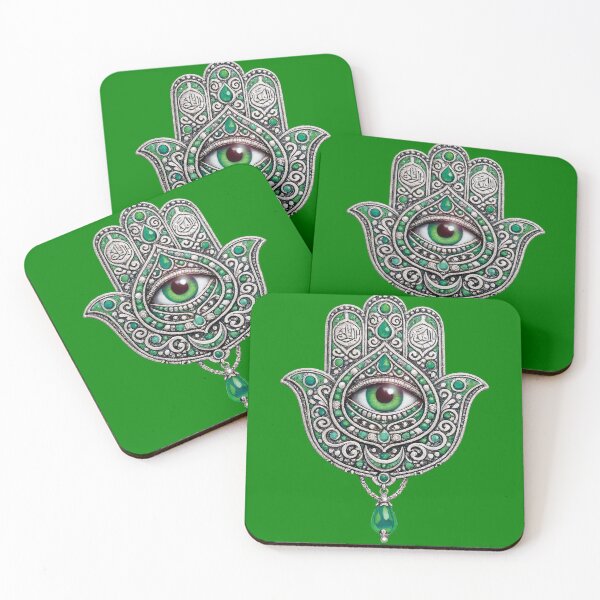 Item preview, Symbol: The khamsa - Hand of Fatima - Emerald green! designed and sold by Alan-David.