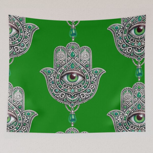 Item preview, Symbol: The khamsa - Hand of Fatima - Emerald green! designed and sold by Alan-David.