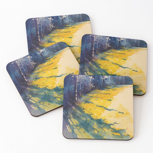 Item preview, Golden Clearing — Watercolor Forest Light Landscape designed and sold by Darcy'sArtfortheHeart.