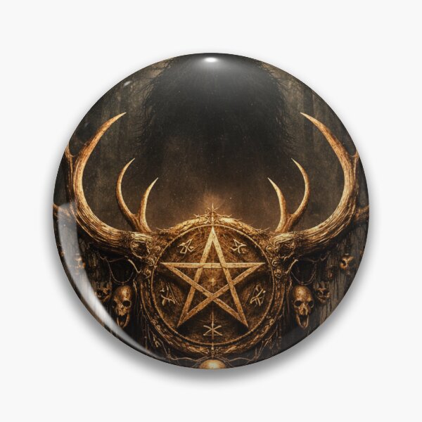 Item preview, In the heart of the shadowed forest, the Horned One watches. designed and sold by MythicPortals.
