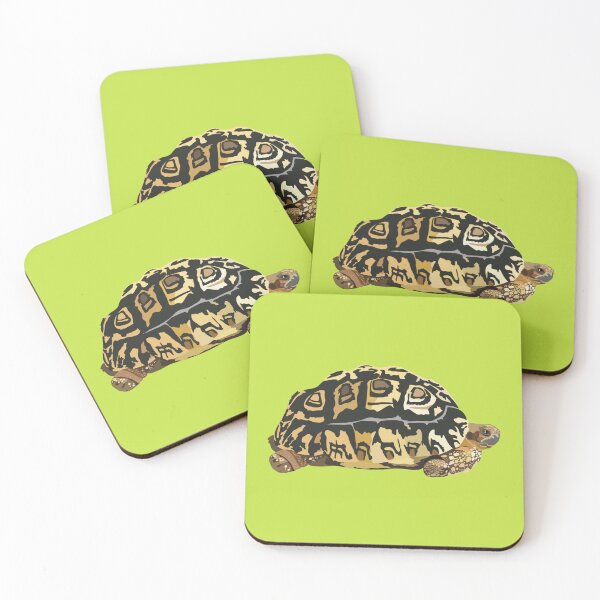 Item preview, L is for Leopard Tortoise,Leopard Tortoise Illustration – Unique Reptile Artwork designed and sold by PrettylittlepastelUk.