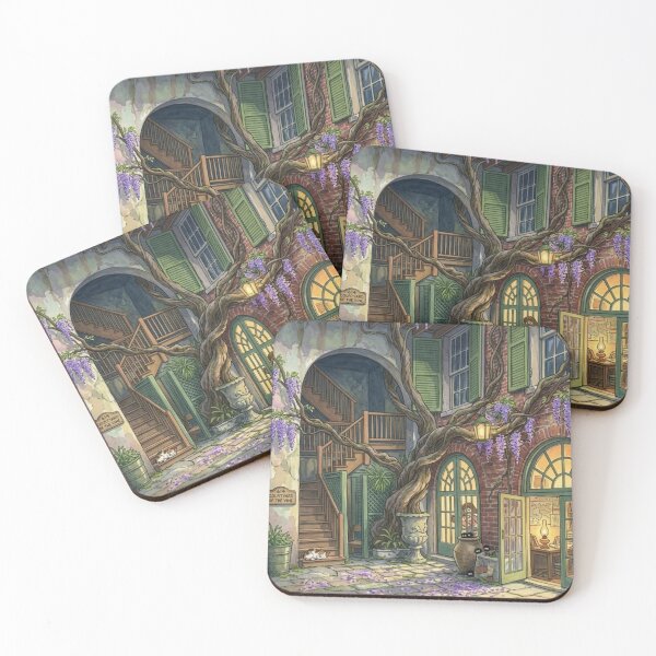 Item preview, Concept Art of an "Ain't There No More" wisteria courtyard designed and sold by VCPORA.