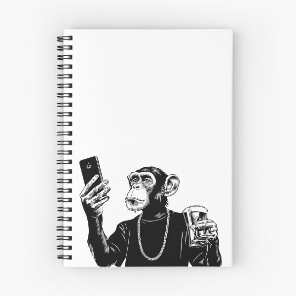 Item preview, Monkey checks phone, drink in hand designed and sold by anytka.