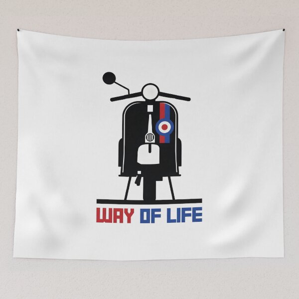 Item preview, Classic Mod Scooter Retro Way of Life designed and sold by TshirtsOnline-.