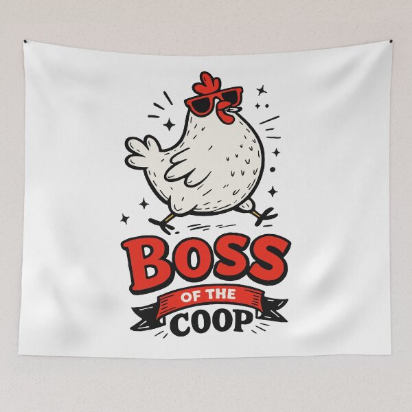 Item preview, Boss of the Coop – Cool Chicken Illustration designed and sold by KiwyStudio.