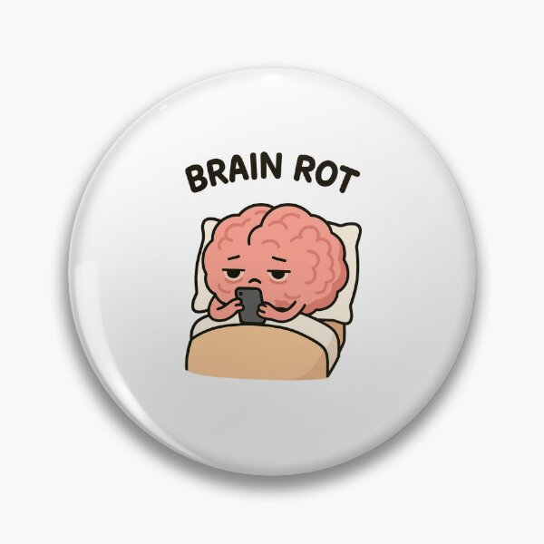 Item preview, Brain Rot Illustration – Brain in Bed Scrolling Phone – Funny Relatable Meme Art – Digital Burnout Design designed and sold by Donsean22.