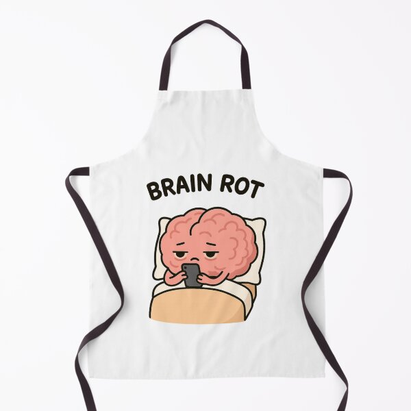 Item preview, Brain Rot Illustration – Brain in Bed Scrolling Phone – Funny Relatable Meme Art – Digital Burnout Design designed and sold by Donsean22.