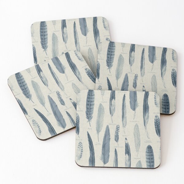 Item preview, Blue Coastal Feathers / Naturalist Illustration Featuring Seashore Birds designed and sold by somecallmebeth.