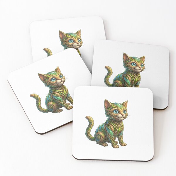 Item preview, Magic Nature Cat - Elemental Forest Spirit Illustration designed and sold by RS-Globalist-.