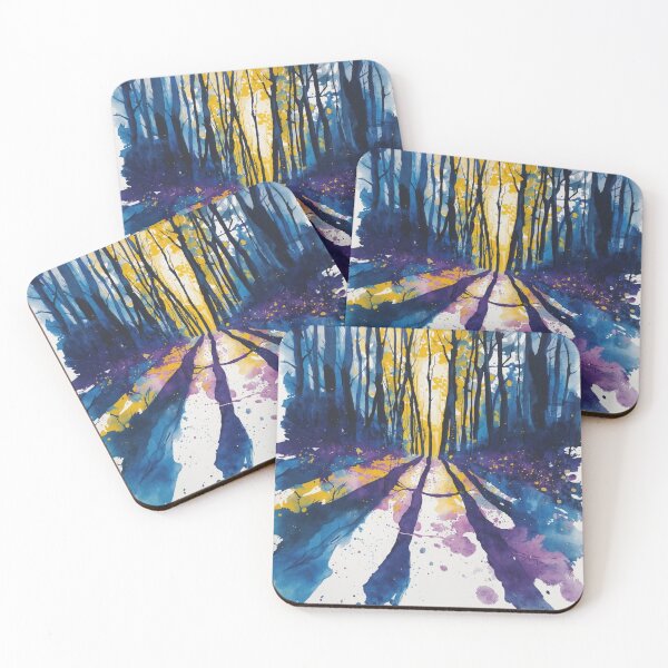 Item preview, Into The Light — Watercolor Forest Path Landscape designed and sold by Darcy'sArtfortheHeart.