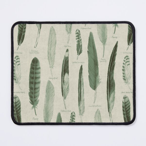 Item preview, Green Coastal Feathers / Naturalist Illustration Featuring Seashore Birds designed and sold by somecallmebeth.