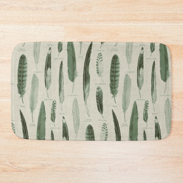Item preview, Green Coastal Feathers / Naturalist Illustration Featuring Seashore Birds designed and sold by somecallmebeth.