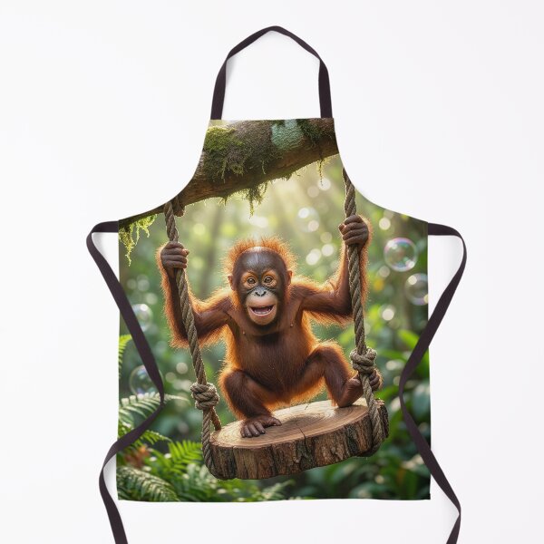 Item preview, Baby Orangutan Plays on Swing designed and sold by Tridentulus.