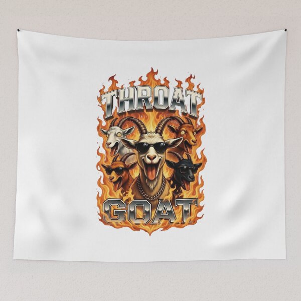 Item preview, Badass Flaming Throat Goat G.O.A.T. Streetwear Graphic designed and sold by TshirtsOnline-.