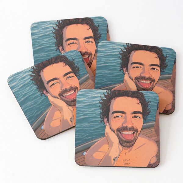 Item preview, Joe Jonas on a boat, tongue sticking out (fan art) designed and sold by PopCultureAndStuff.