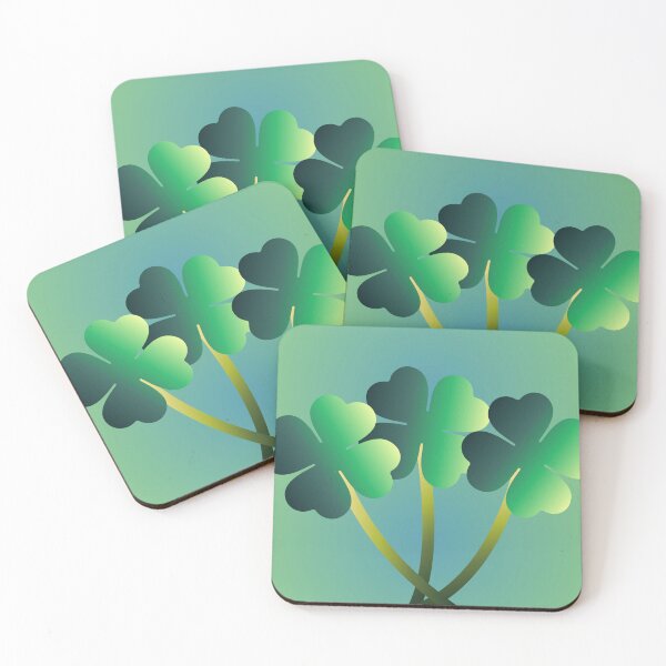 Item preview, Green Gradient Lucky Shamrocks designed and sold by Gradient Concept.