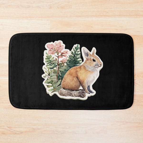 Item preview, Whimsical Woodland Rabbit and Pink Flower Art designed and sold by kndzxf.