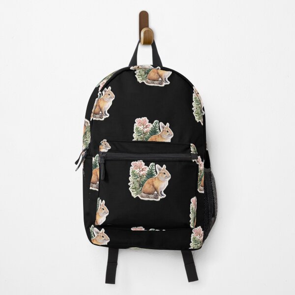 Item preview, Whimsical Woodland Rabbit and Pink Flower Art designed and sold by kndzxf.