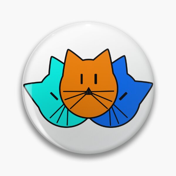 Item preview, The Cat Trio - Neon Blue Green, Gold Drop, Blue Fire designed and sold by Laura-Rosa.