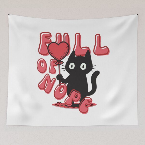 Item preview, Snarky Goth Cat – Anti Valentine Funny Cat designed and sold by Region.