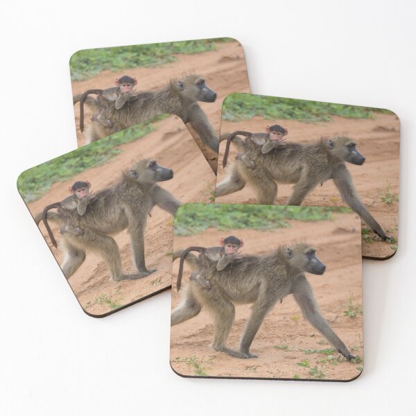 Item preview, Chacma Baboon and her Infant (Papio ursinus) designed and sold by Yair Karelic.